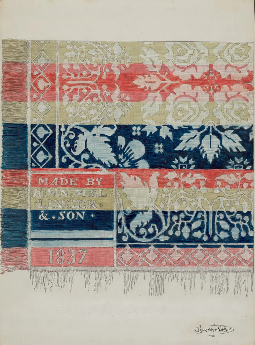 Coverlet by Christopher Hobbs, index of american design, 1936