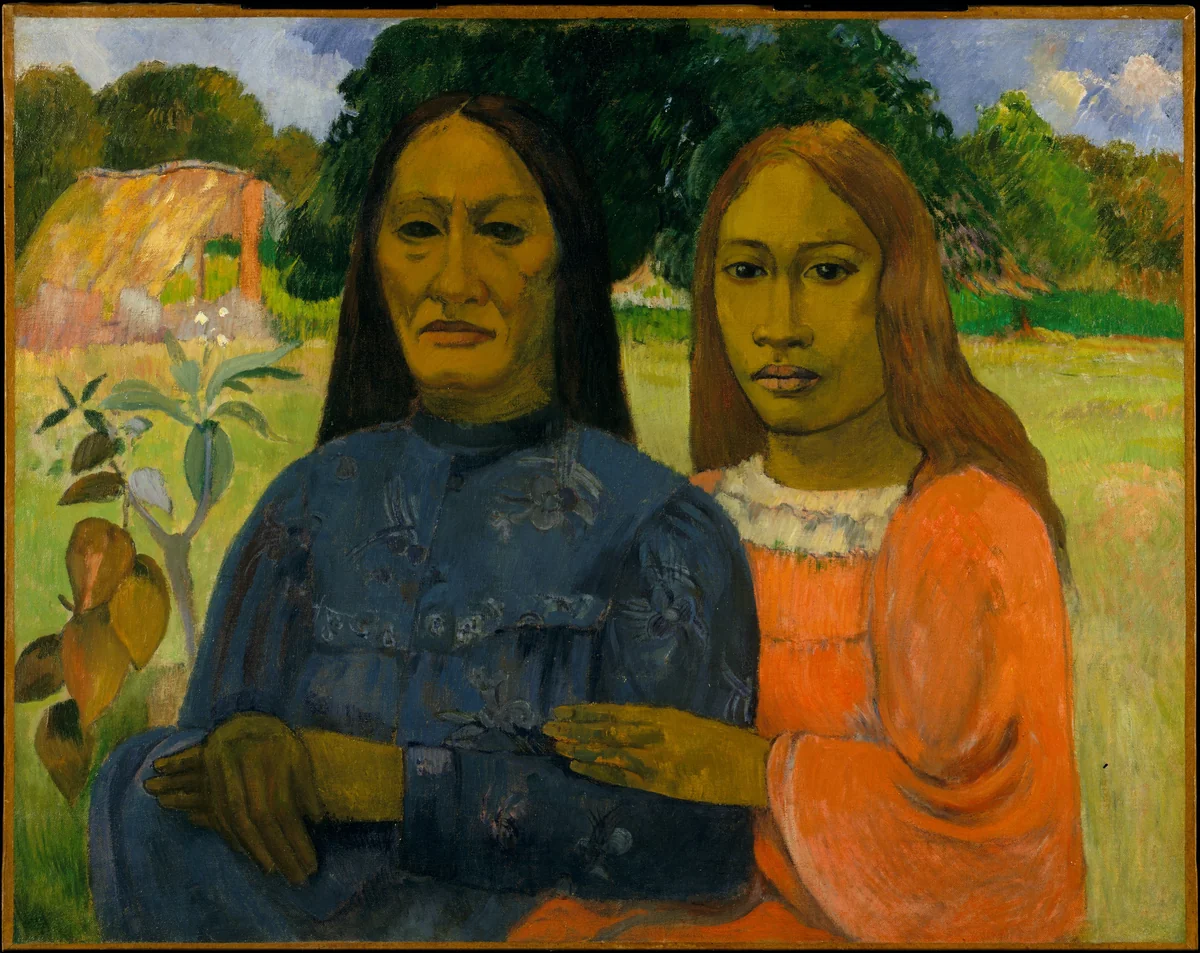 Two Women by Paul Gauguin, painting, 1901-1902