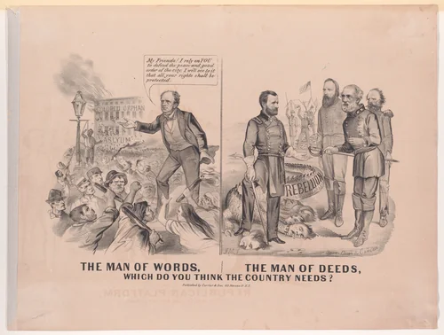 The Man of Words, The Man of Deeds, Which Do You Think the Country Needs? by John Cameron, print, 1869