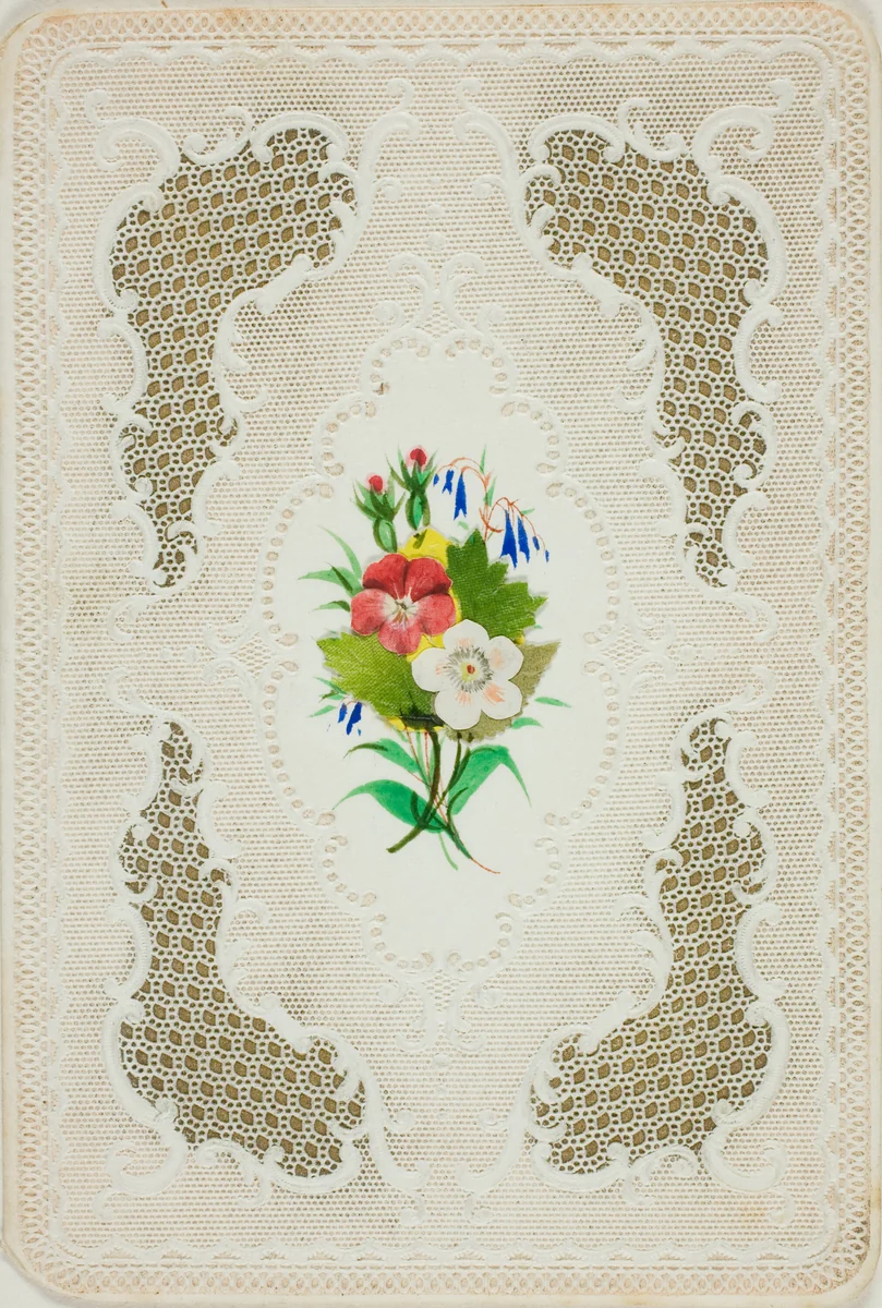 Untitled Valentine (Red and White Flowers) by Unknown Artist, other, 1845-1855