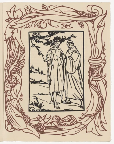 Plate (page 375) from Les Petites Fleurs de St. François (The Little Flowers of St. Francis) by Émile Bernard, illustrated book, 1928