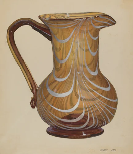 Pitcher by Janet Riza, index of american design, 1935-1942