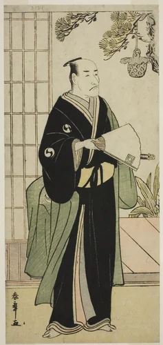The Actor Ichikawa Danjuro V as Oboshi Yuranosuke in the Play Kanadehon Chushingura, Performed at the Nakamura Theater in the Fifth Month, 1783 by Katsukawa Shunsho (勝川 春章), print, 1778-1788