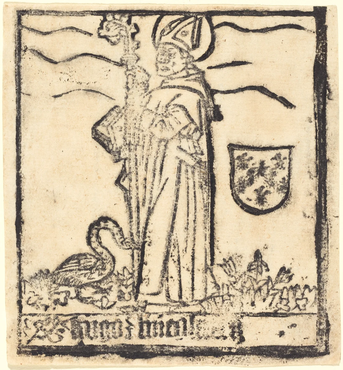 Saint Hugo of Lincoln (or Saint Hugo of Avalon) by German 15th Century, print, 1460-1480