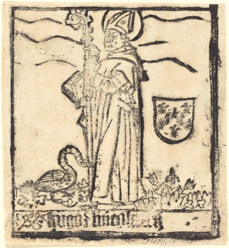 Saint Hugo of Lincoln (or Saint Hugo of Avalon) by German 15th Century, print, 1460-1480