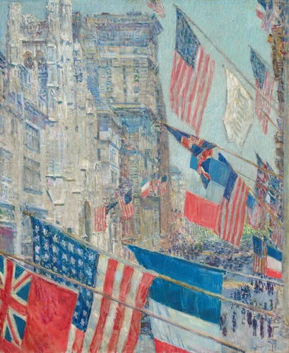 Allies Day, May 1917 by Childe Hassam, painting, 1917