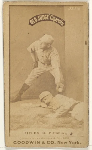 John Joseph "Jocko" Fields, Catcher, Pittsburgh, from the Old Judge series (N172) for Old Judge Cigarettes by Goodwin & Company, photograph, 1887