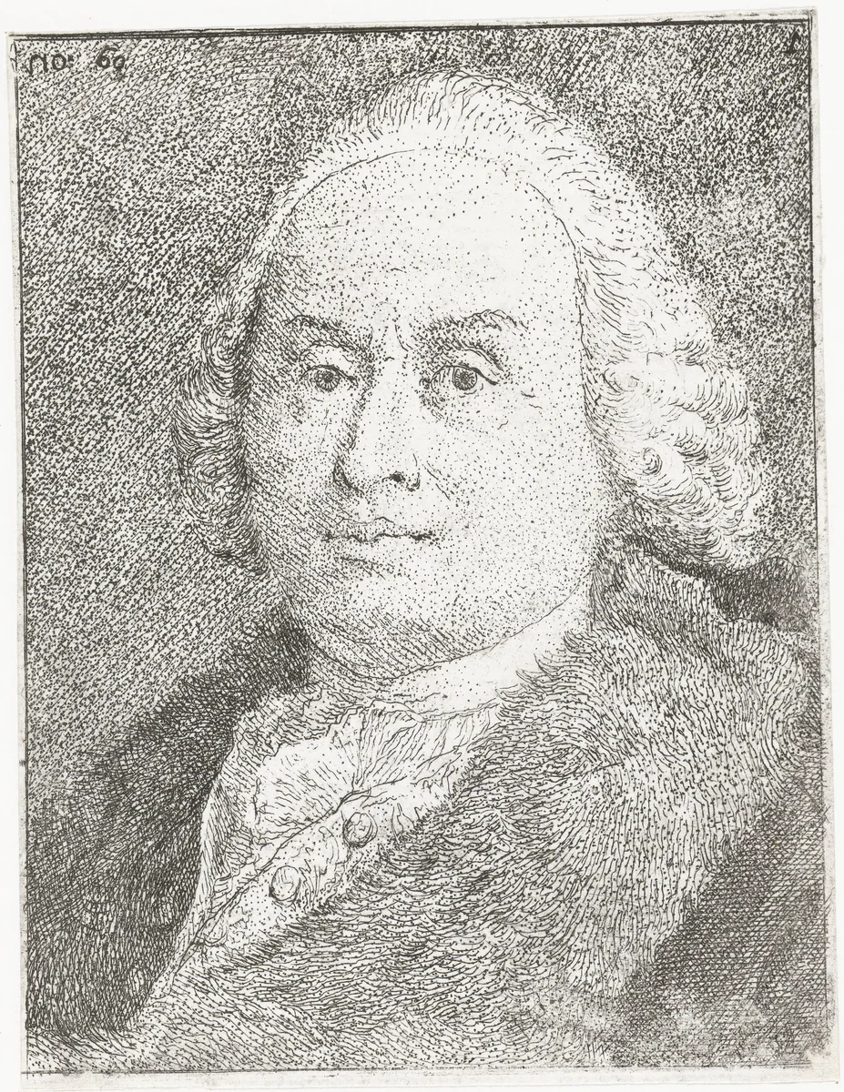 Portret van Giovanni Battista Tiepolo by Giovanni Domenico Tiepolo, print, 1771-1774