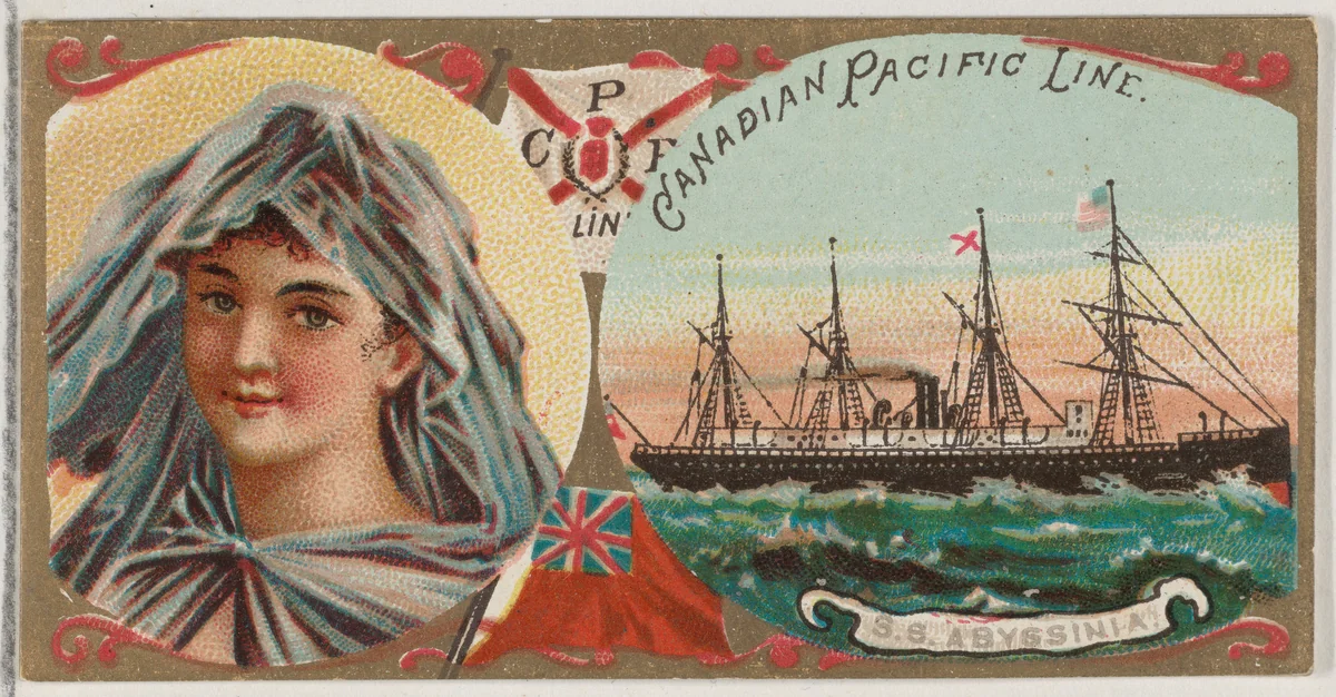 Steamship Abyssinia, Canadian Pacific Line, from the Ocean and River Steamers series (N83) for Duke brand cigarettes by W. Duke, Sons & Co., print, 1887