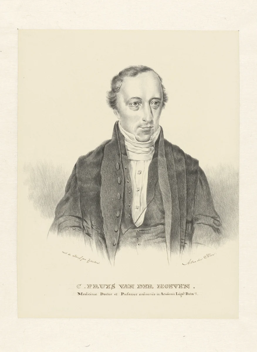 Portret van C. Pruys van der Hoeven by Abram van der Horn, drawing, 1792-1867
