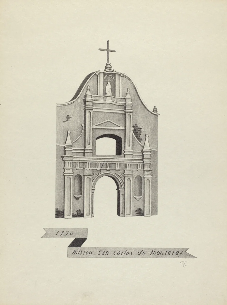 Mision San Carlos de Monterey by James Jones, index of american design, 1912-1942