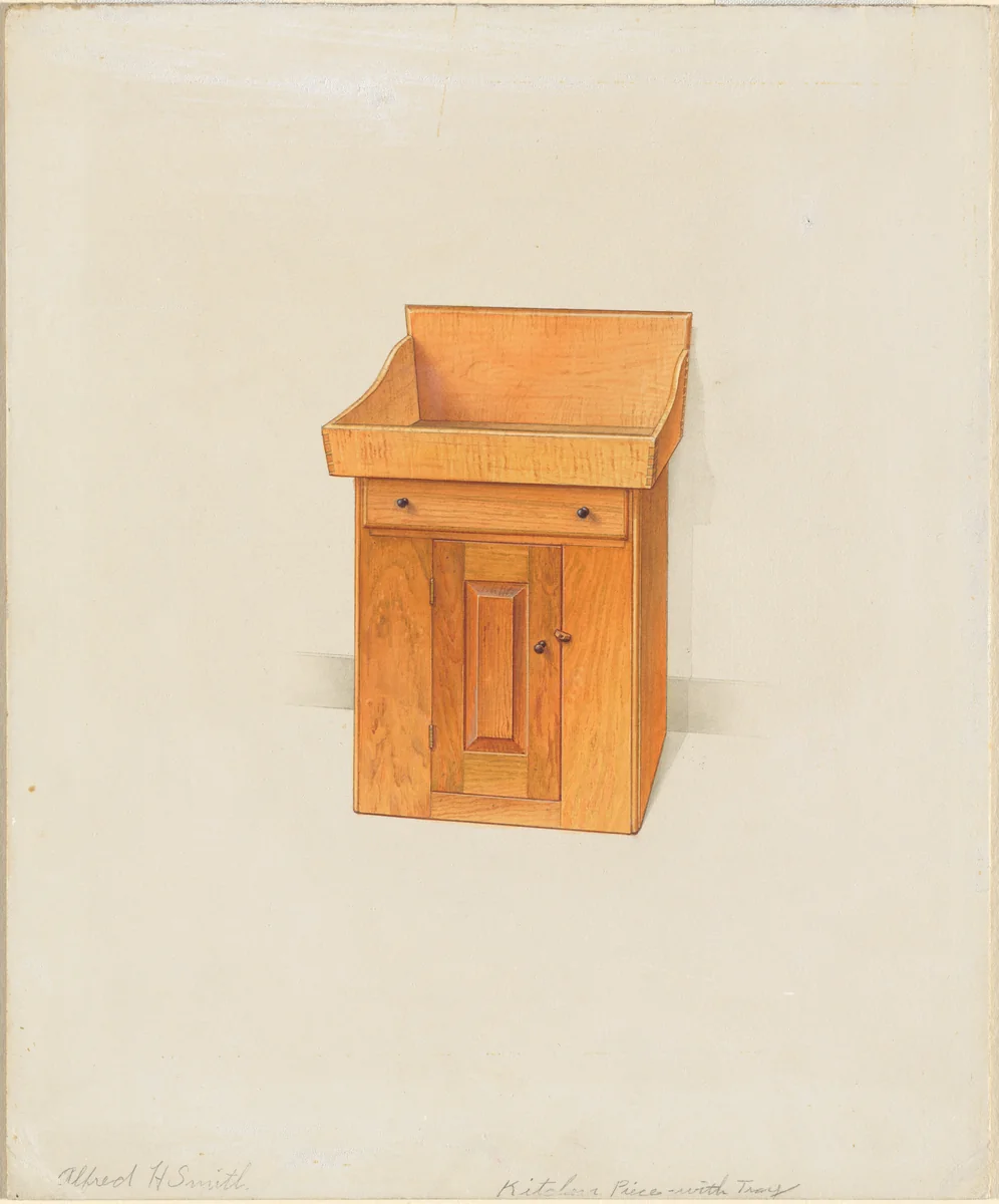 Shaker Kitchen Piece with Tray by Alfred H. Smith, index of american design, 1936
