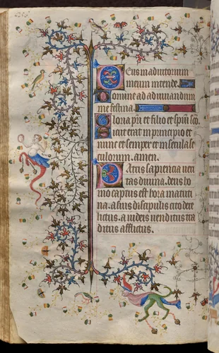 Hours of Charles the Noble, King of Navarre (1361-1425): fol. 128v, Text by Master of the Brussels Initials and Associates, book, 1400-1410