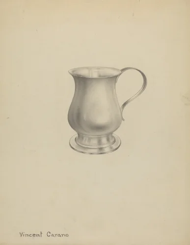 Silver Mug by Vincent Carano, index of american design, 1937