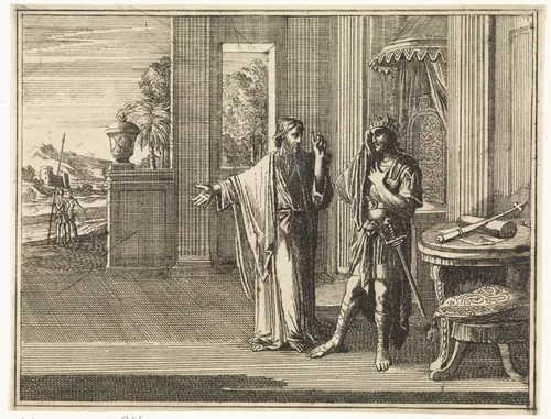 David door Natan bestraft by Caspar Luyken, print, 1712