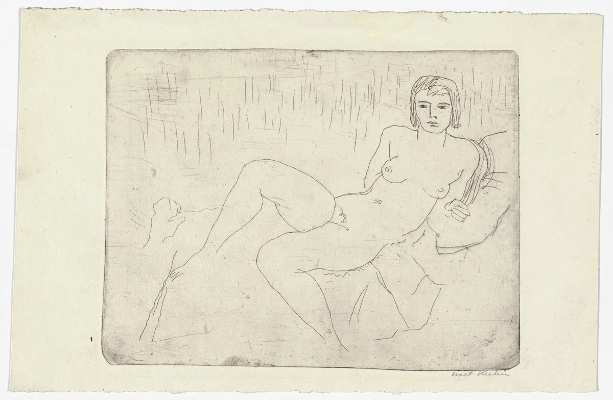 Girl on Divan by Walt Kuhn, print, 1927
