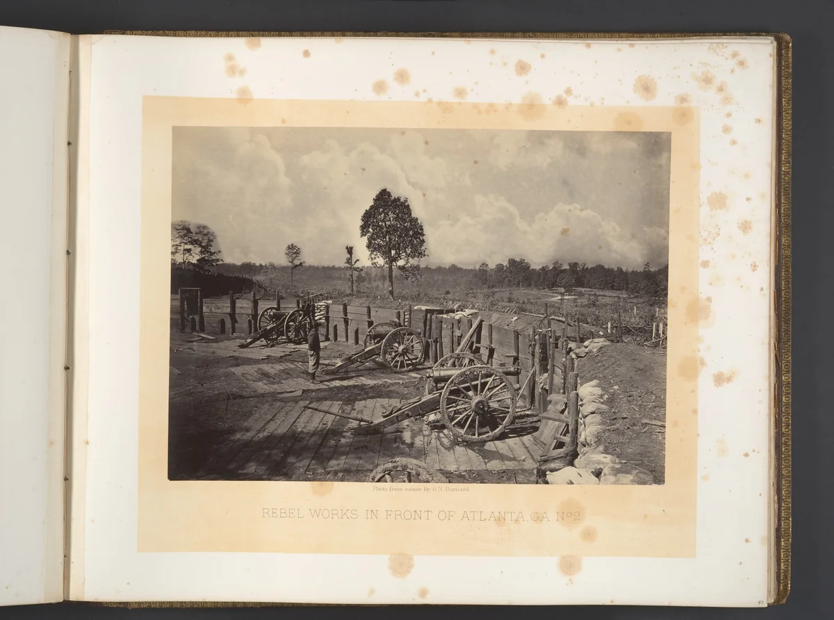 Rebel Works in Front of Atlanta, Georgia No. 2 by George N. Barnard, photograph, 1860-1869