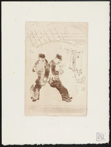 Gluttony II (La Gourmandise II) from The Seven Deadly Sins (Les Sept péchés capitaux) by Marc Chagall, print, 1925