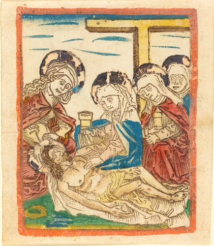 The Lamentation by German 15th Century, print, 1480-1490