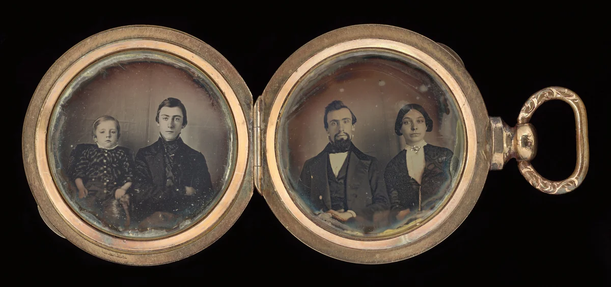 Portraits of Three Women, Two Men and Three Children by American 19th Century, photograph, 1845-1855