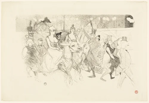 A Gala Evening at the Moulin Rouge by Henri de Toulouse-Lautrec, print, 1893