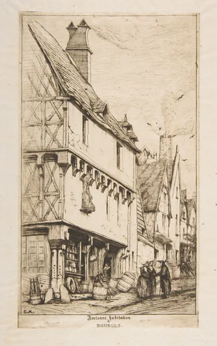 An Old House, or The Musician's House, Bourges by Charles Meryon, print, 1860