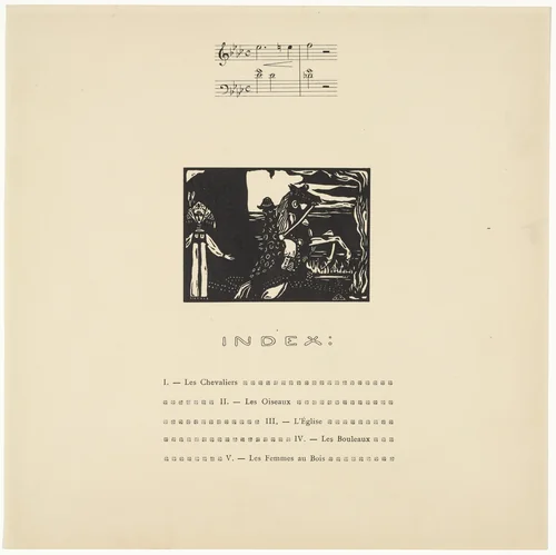 Title page (Flame) from Xylographs (Xylographies) by Wassily Kandinsky, print, 1907