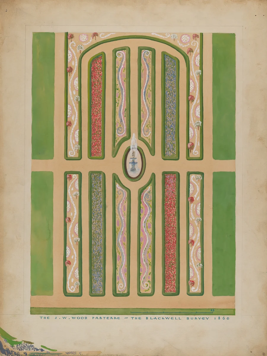 Parterre - J. W. Wood by Meyer Goldbaum; William Merklin, index of american design, 1936