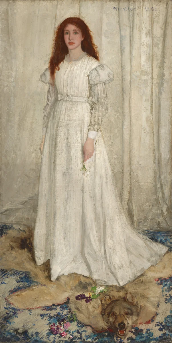 Symphony in White, No. 1: The White Girl by James McNeill Whistler, painting, 1861-1863