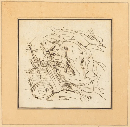 Saint Jerome by Johann Gottlieb Prestel, portfolio, 1782-1785