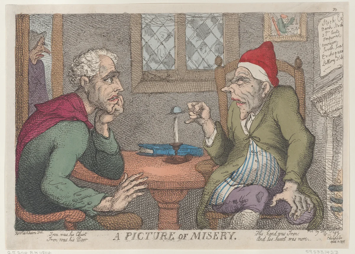 A Picture of Misery by Thomas Rowlandson, print, 1811
