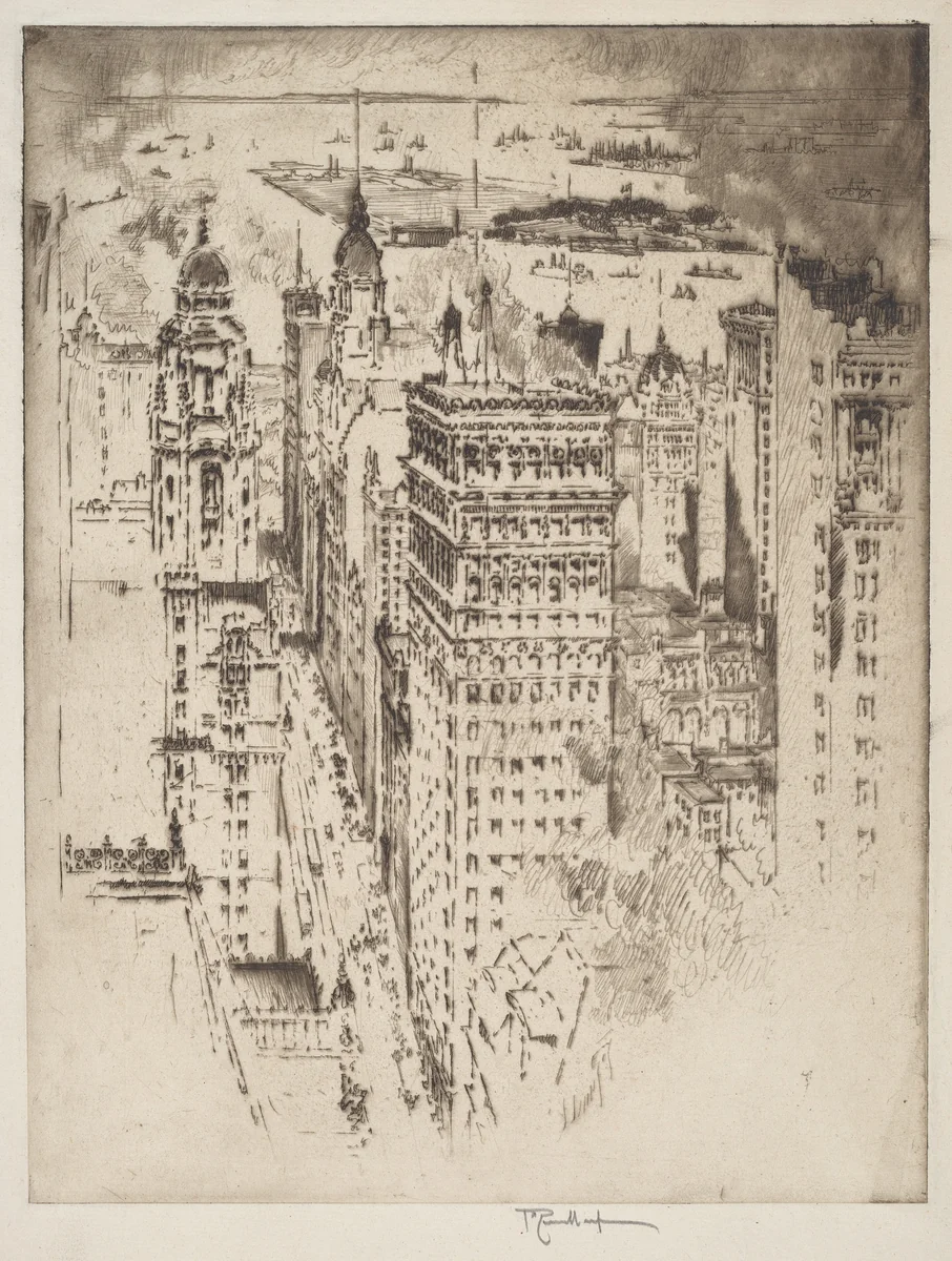 Golden Cornice, No.II by Joseph Pennell, print, 1915