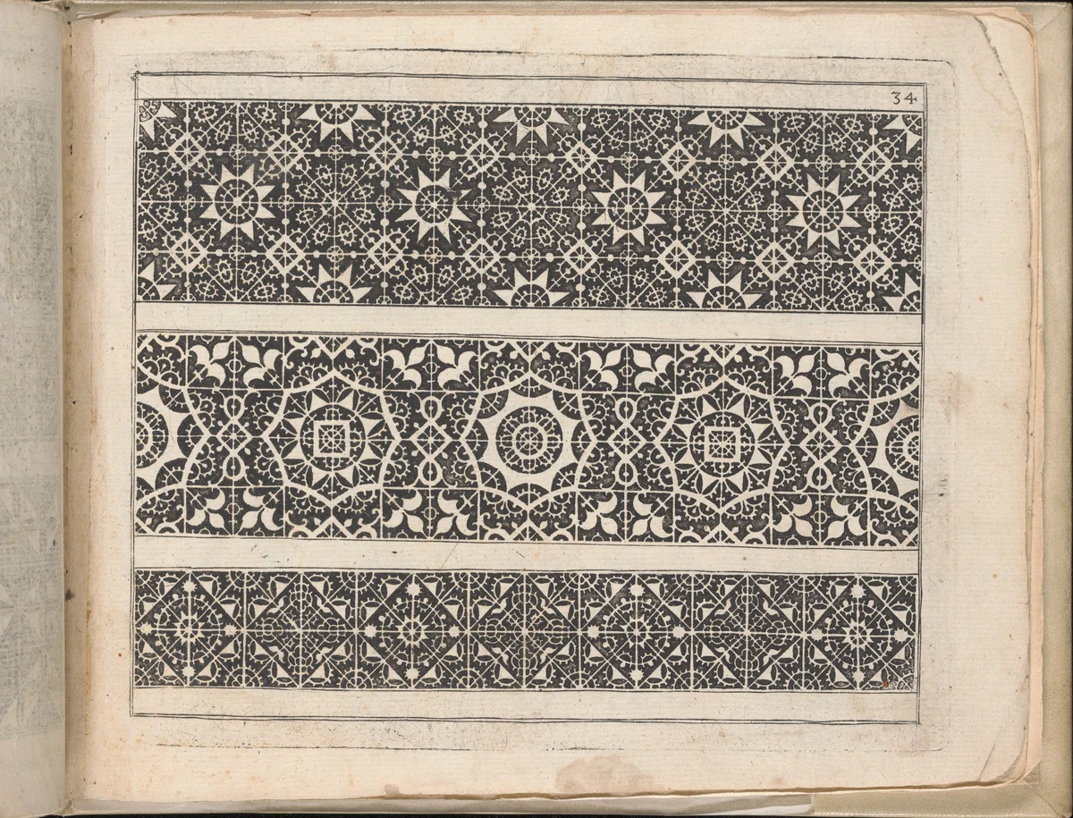 Schön Neues Modelbuch (Page 39 recto) by Johann Sibmacher, book, 1597