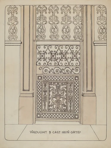 Cast Iron Gate by Ray Price, index of american design, 1936
