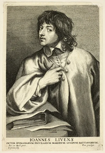 Jan Lievens by Lucas Emil Vorsterman, print, 1630-1645