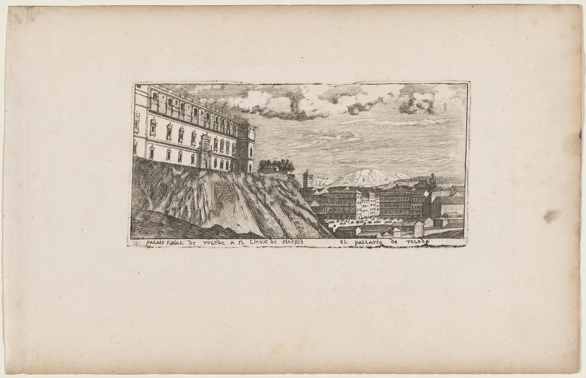 Royal Palace, Toledo by Louis Meunier, print, 1660-1669