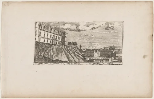 Royal Palace, Toledo by Louis Meunier, print, 1660-1669