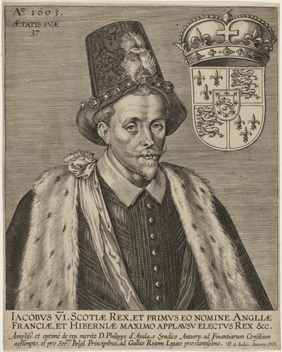 James VI, King of Scotland by Pieter de Jode I, print, 1603