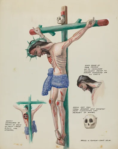 Wooden Painted Christo by Majel G. Claflin, index of american design, 1937