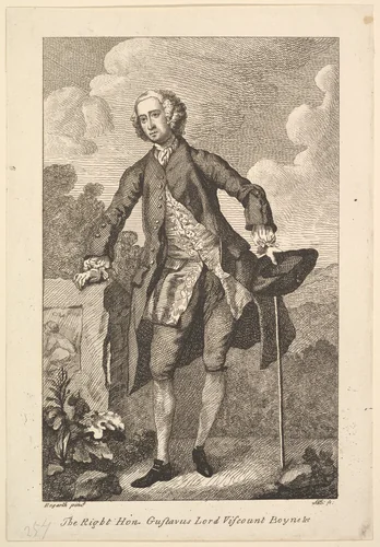 The Right Hon. Gustavus Lord Viscount Boyne &c. by William Hogarth, print, 1794