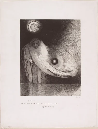 The Buddha (Le Buddha) from the portfolio The Original Print (L'Estampe originale), no. VIII by Odilon Redon, print, 1895