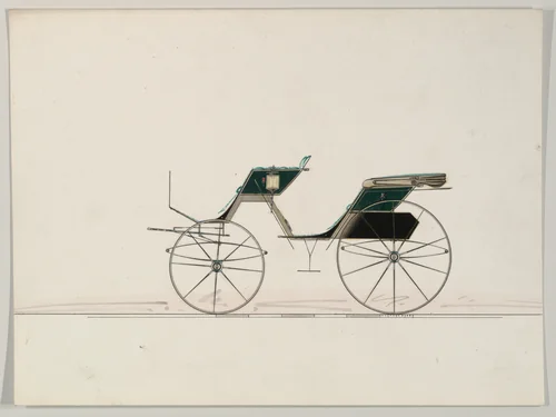 Design for Phaeton (unnumbered) by Brewster & Co., drawing, 1850-1874