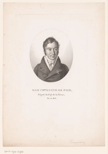 Portret van Pierre-François-Jean Bogne de Faye by Ambroise Tardieu, print, 1820-1821