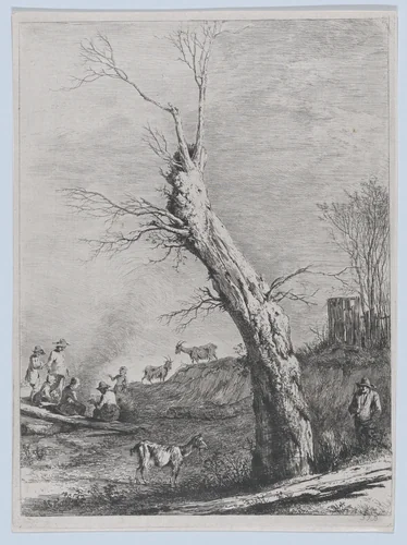 Winter, after a drawing completed in Saint-Chamond by Jean Jacques de Boissieu, print, 1795