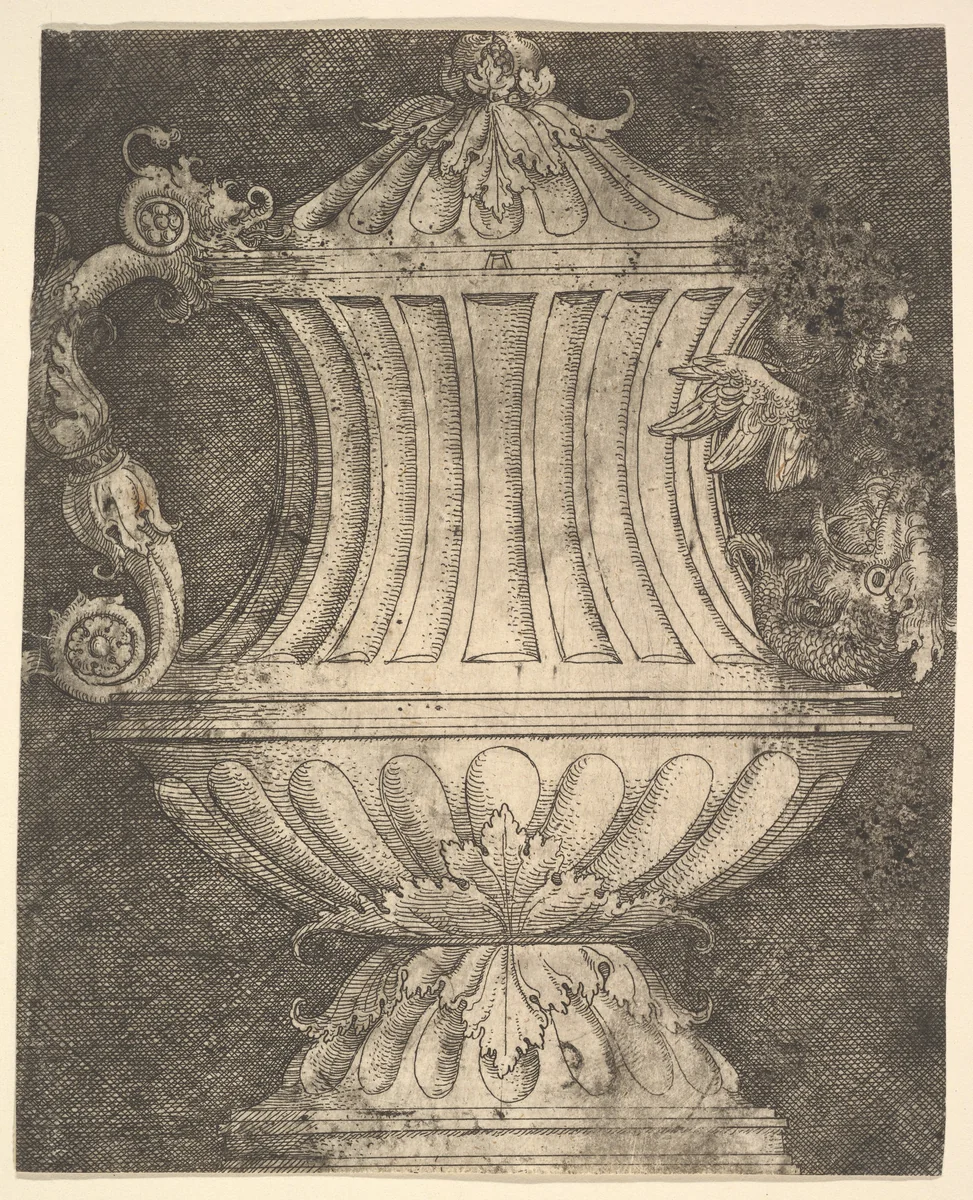 Ewer with a Siren by Albrecht Altdorfer, print, 1490-1538