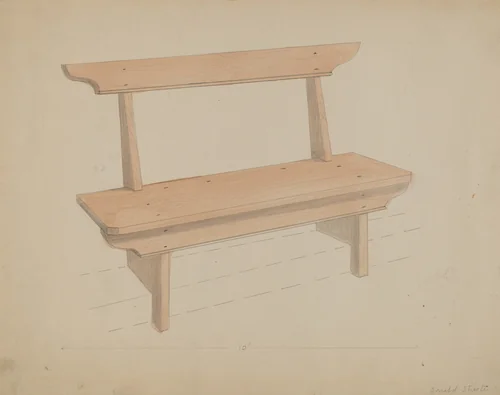 Bench by Donald Streeter, index of american design, 1936