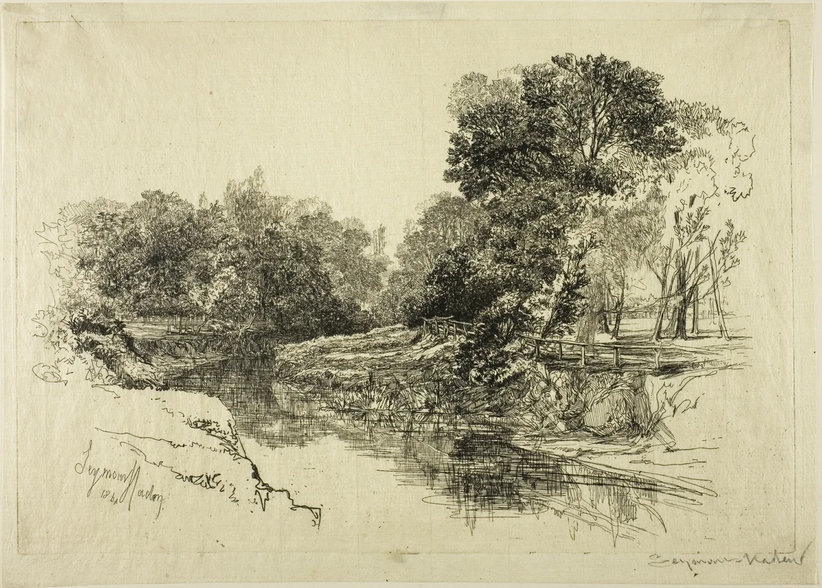 A River in Ireland by Francis Seymour-Haden, print, 1864