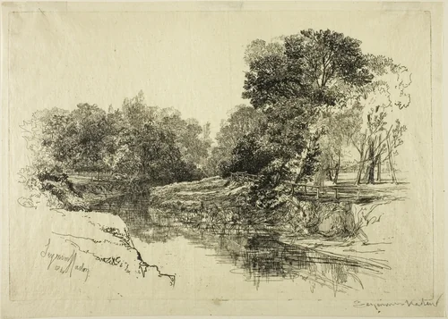A River in Ireland by Francis Seymour-Haden, print, 1864