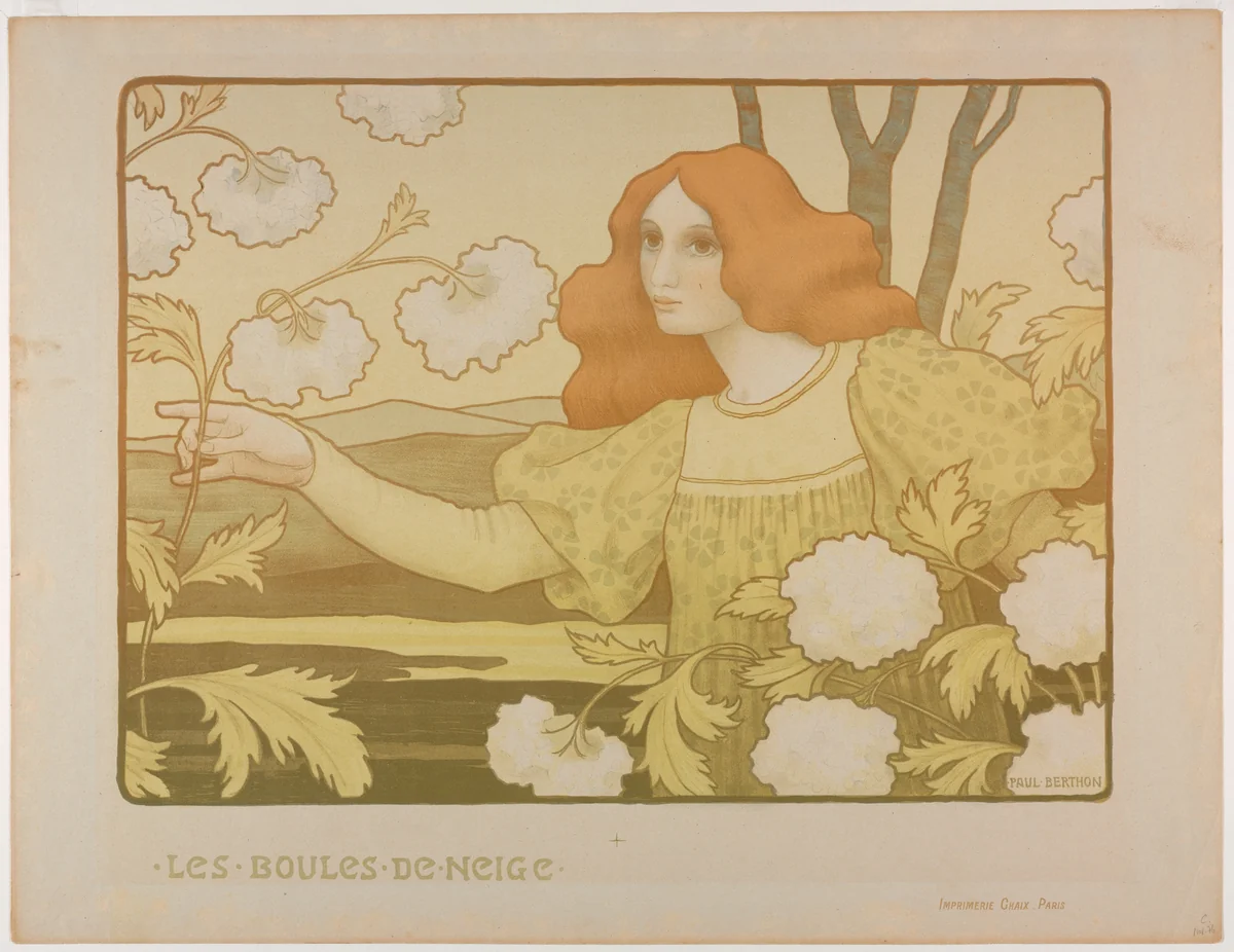 Snowballs by Paul Berthon, print, 1895-1905