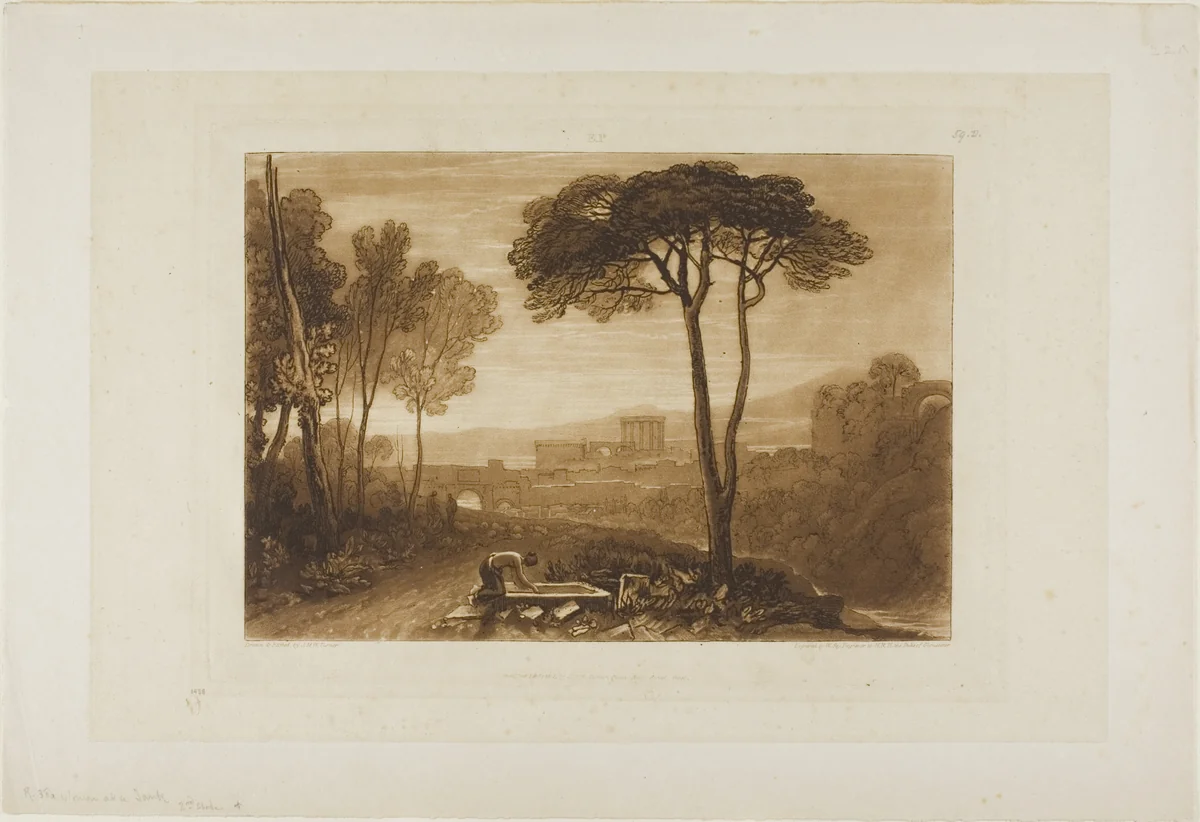 Scene in the Campagna, plate 38 from Liber Studiorum by Joseph Mallord William Turner, print, 1812